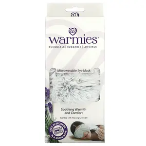 Warmies Microwavable Eye Mask, Marshmallow Grey, Relaxing Lavender, 1 Mask