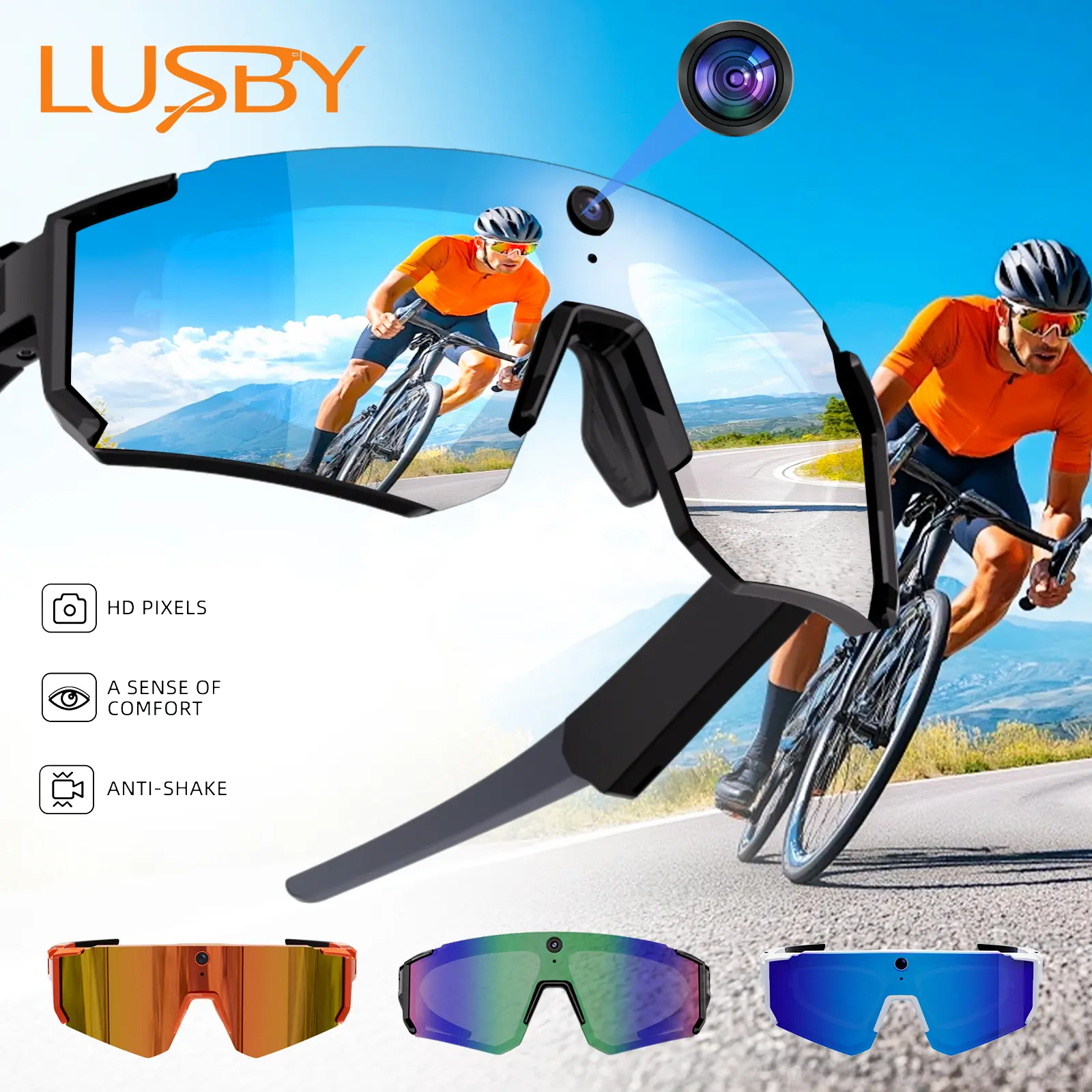 AI Smart Sports Camera Glasses: 2K Video/Photo + 260mAh Long Battery + HD Calls | Waterproof for Cycling/Skiing/Hiking | Easter gift