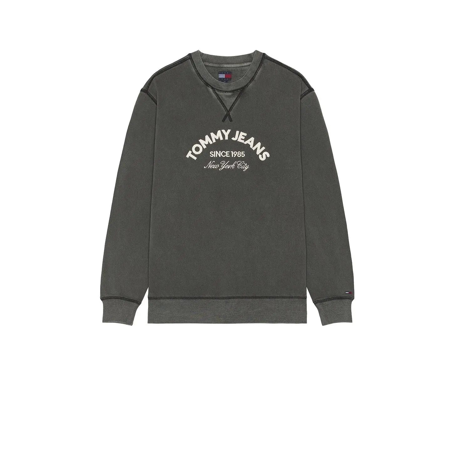 Tommy Jeans Applique Crew Sweatshirt in Black Unisex
