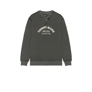 Tommy Jeans Applique Crew Sweatshirt in Black