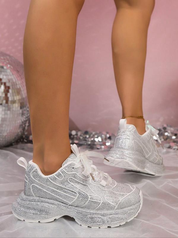 Dazzling Anklet Sneakers, Perfect for Night & Glam Style, Low Top Textile Shoes for All Seasons Dazzling Anklet Sneakers, Perfect for Night & Glam Style, Low Top Textile Shoes for All Seasons