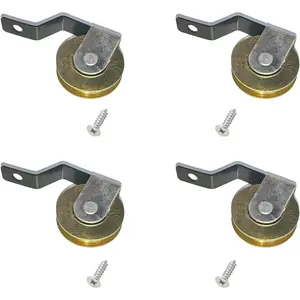 8 Piece 1 inch Heavy Duty Anti-Detonation Sliding Screen Door Roller Replacement Kit with V Bias Bent Tension Springs for Patio DIY Screen Door Repair
