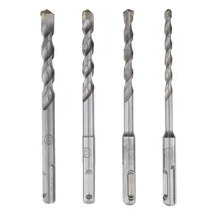 Rotary Hammer Bit Set SDS Plus Bits Set Concrete Drill Bit for Concrete, Cement, Stone, Brick, Masonry Wall 6+8+10+12mm - 4 count