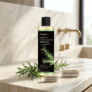 Rosemary Gentle Volume Repair Shampoo, Liquid Haircare Cleanser with Keratin, Lightweight Plant-Based Formula for Strengthening Sparse Hair, Oil Control