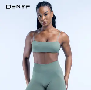 Lightweight Strappy Bandeau Crop Top – Flattering Stretchy Tank for Fitness & Lounge