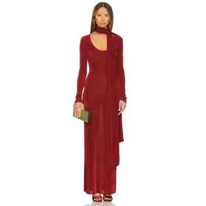 SER.O.YA Rashelle Maxi Dress in Ruby Red