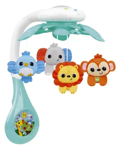KiddoLab Baby Crib Mobile with Relaxing Music. Includes Ceiling Light Projector with Stars, Animals. Musical Crib Mobile with Timer. Nursery Toys for Babies Ages 0 and Older