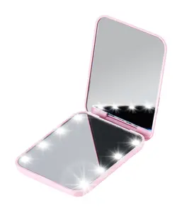 Trending Now LED Pocket Mirror - Portable Lighted Compact Travel Makeup Mirror with Built-In Bright Lights