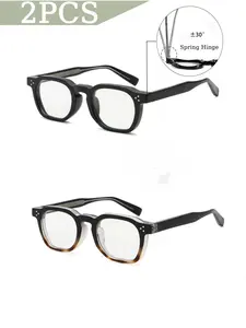 CATERSIDE Adjustable Square Flat Lens Glasses, Anti-Blue Light Design, PC Tr90 Frame, Suitable for Travel & Outdoor Activities, Unisex Eyewear