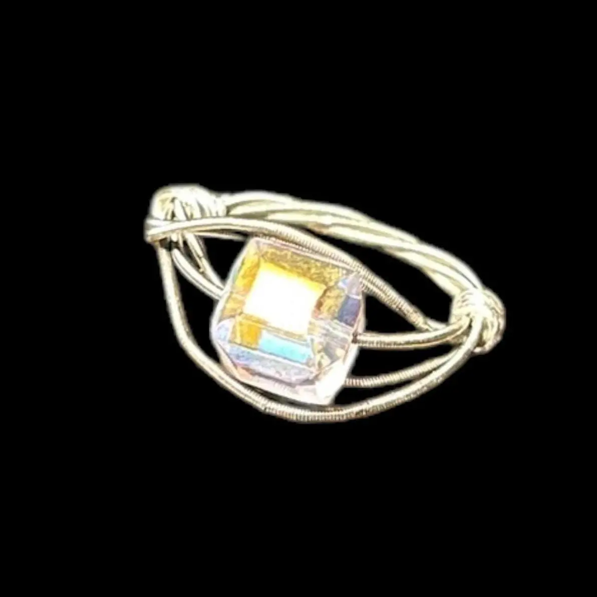 Pink Cadillac - * Guitar String / Ring / Bohemian / Western / Handcrafted / Music / Gift / Size  6 *