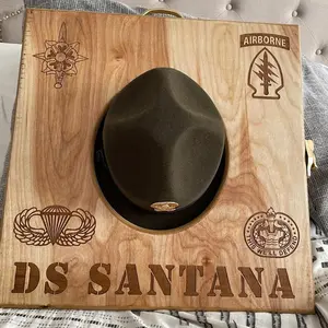 Drill Sergeant Hat Press / Custom Press / DS hat display / Army gifts displays memorabilia / wall display for DS hat