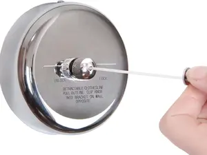 Retractable Clothesline 304 Stainless Steel Durable with Heavy Duty Adjustable Rope Shower Clothes Line for Outdoor and Indoor