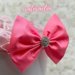 Neon Watermelon Taffeta Bow