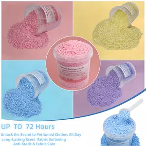 800g Luxury Laundry Fragrance Beads with Measuring Spoon, Long-Lasting Cherry Blossom Scent for All Fabrics, Softening and Freshening 2-In-1 Fabric Softener