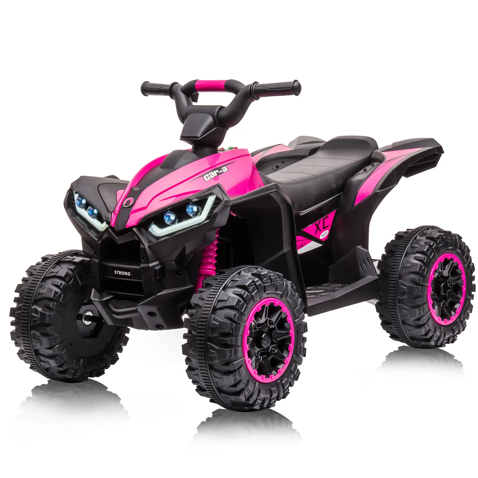 12V 7A Kids Atv Ride-On Car - 4 Wheeler Electric Motorcycle, Remote, Forward/Reverse, Shock Absorber, Music Player, Usb, Ideal Toddler Gift, Red
