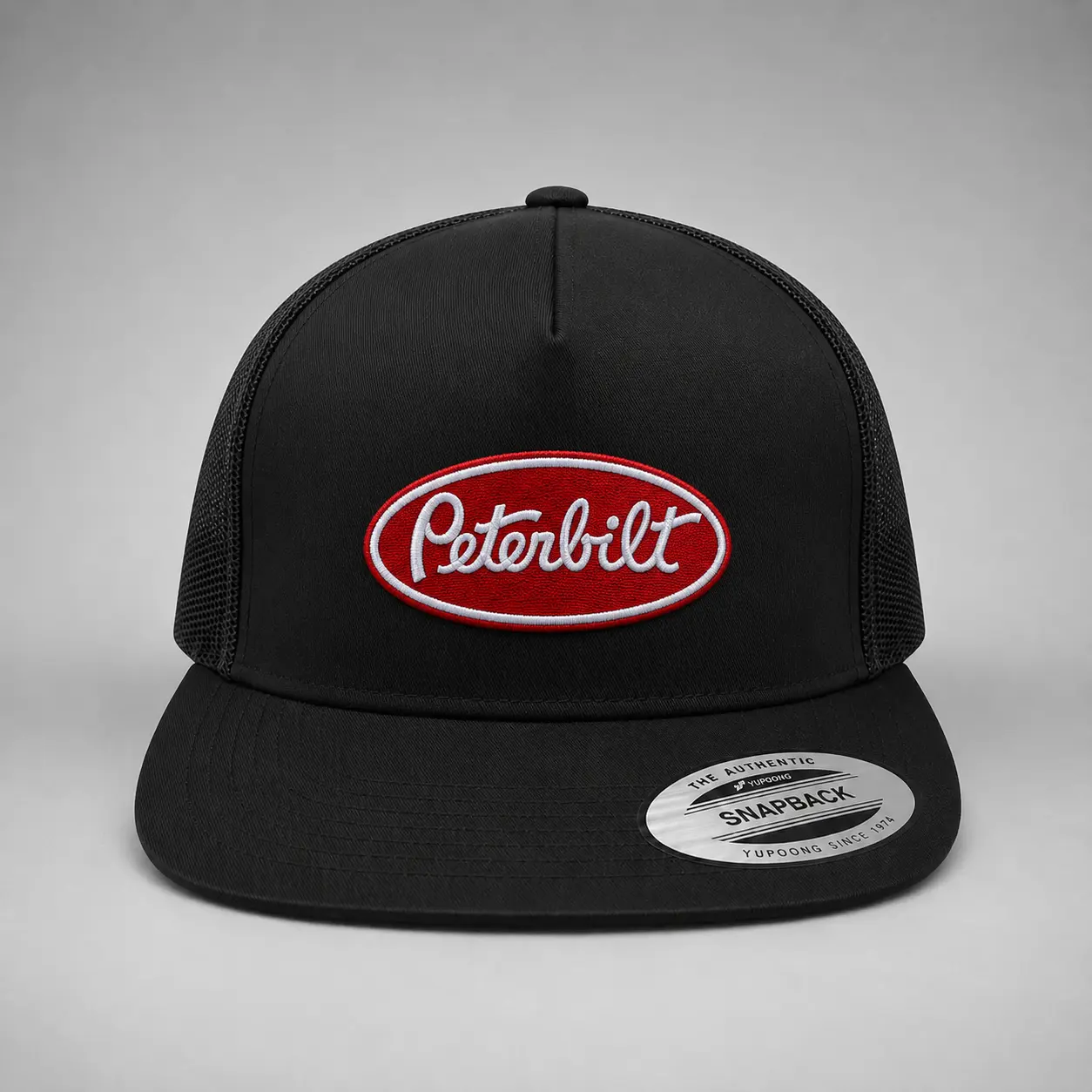 Hooligan Gothic Embroidered Trucker Hat Vintage Old English Letter Mesh Snapback Adjustable Flat Bill Cap Unisex Streetwear