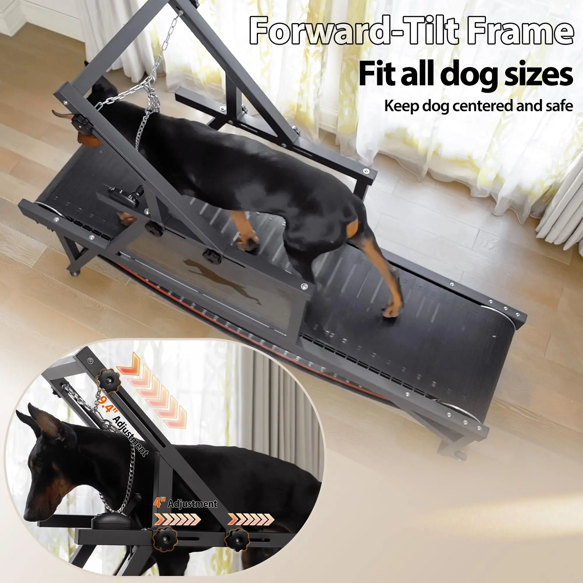 バドミントン訓練機　Duge TJ1000 Dog Treadmill, HINXIETIE Dog Slat Mill for Large/Medium Dogs with