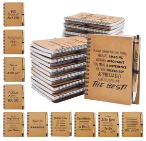 20 Pcs Employee Appreciation Gifts Bulk - 10 Sets of Inspirational Spiral Notebooks with Motivational Pens, Small Notepads for Coworkers,Office, Staff, Team, Volunteer, Nurse, Teachers, Thank You Gift
