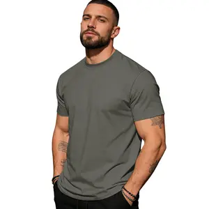 Men’s Summer Solid Color Crew Neck T-Shirt Soft Cotton for Casual Wear, Gym, and Everyday Comfort