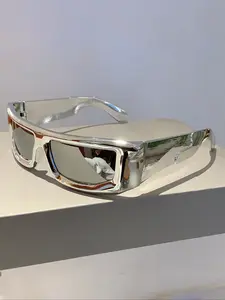 Unisex Fashion Eyeglasses Frame, Electroplated Trendy Design, High-End Decorative Glasses, Stylish and Simple, Perfect for Men and Women, Classic Fashion Glasses