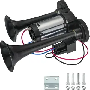 12V 600DB Dual Air Horn Kit – Blast a train‑loud warning with twin trumpets and compressor. Perfect for trucks, SUVs, motorcycles, boats, and even your pickup. Never be the quiet vehicle again
