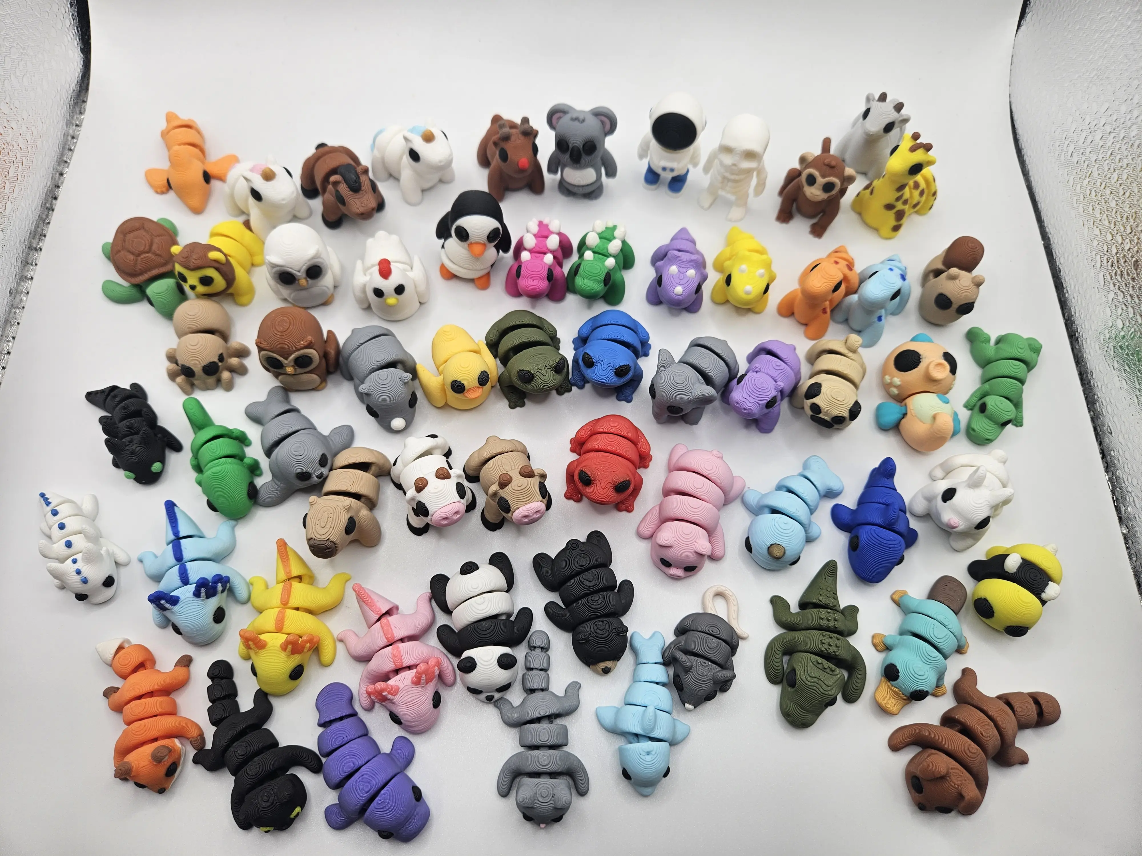 Strong & Durable Pocket Pets - Cute 3D Printed Articulating Mini Fidget Sensory Baby Animals For Road Trips or Party Bags Articulated Figures Action F