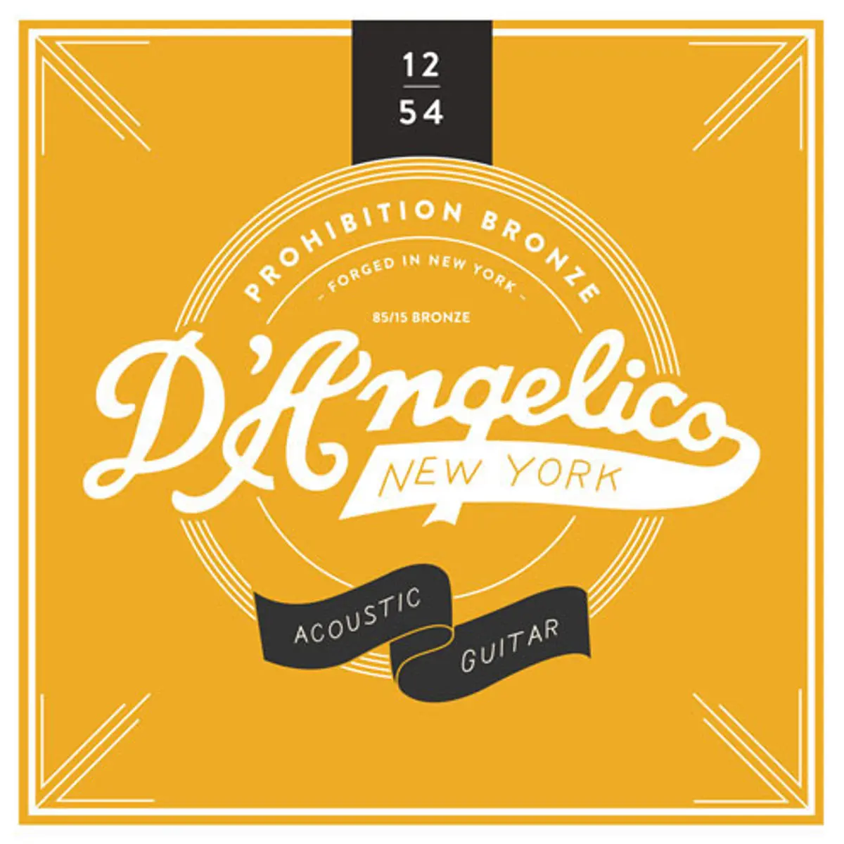 D'Angelico Guitars Prohibition Bronze 12-54 Medium-Light Acoustic Strings