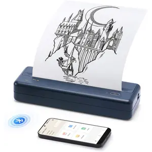 Portable-Printer  for Travel, 300DPI Inkless-Thermal-Small-Printers for  Use, Office, , Mobile  Printer Supports 8.5" x 11"  Letter, for Smartphone & PC,MT890