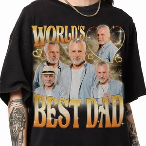 Custom Father's Day Shirt, Best Dad Ever TShirt, Dad Gift, Father's Day Shirt, Personalize Bootleg Custom Photo Shirt Gift for Men and Women