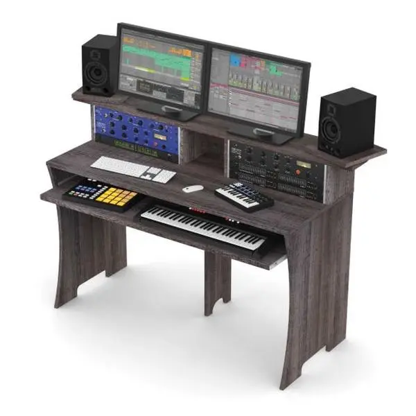 Glorious Workbench Studio Desk in Driftwood