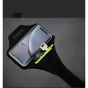 Night Run Safe!Reflective Armband with Key Pocket| Water Resistant Free Your Hands!Touchscreen Arm Bag for Fitness, Running, Cycling493004