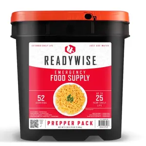 ReadyWise RW10152 Emergency Supplies Freeze Dried Prepper Pack 52 Servings Per Bucket
