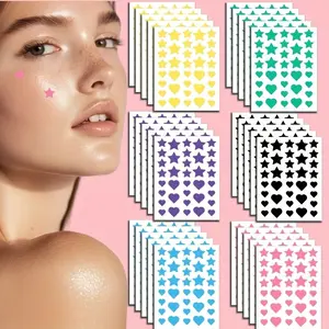 216/1080pcs Six-Color Star & Heart Acne Patches, Pimple Patches, Facial Patches, Made for Sensitive Skin, Deep-Cleansing & Acne Concealing, Ultra-Thin & Breathable, Invisible Fit