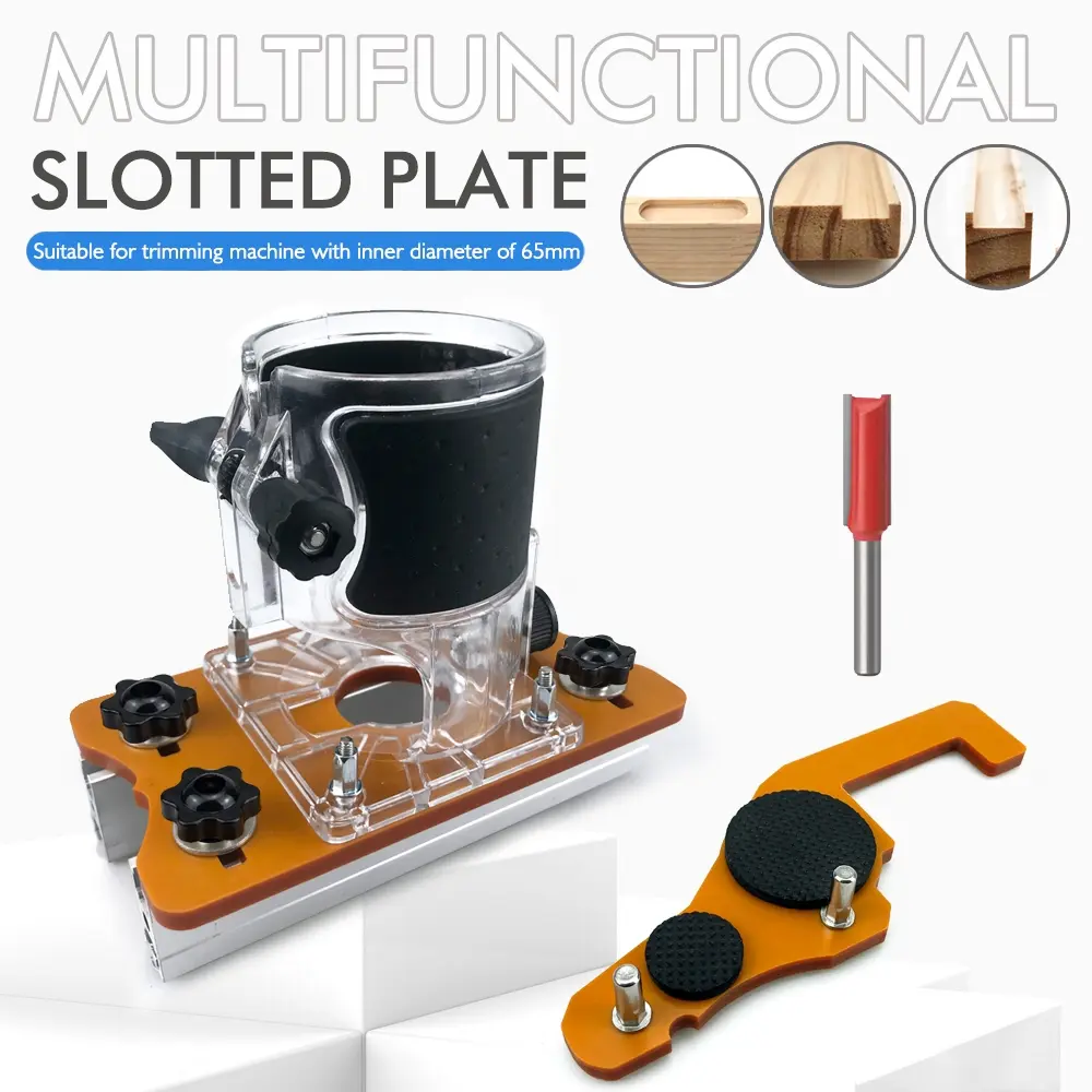 Two-In-One Woodworking Edge Trimming Machine, Handheld Slotting Board Tool, Power Tool, Star Screw Type, Ideal for Carpentry Projects, Cutting