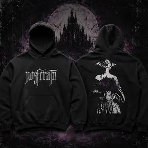Vintage Nosferatu Double-Sided Hoodie, Classic Horror Vampire Graphic Sweatshirt Unisex