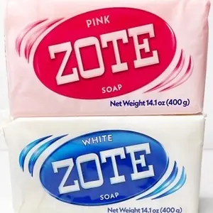 Zote Pink White Laundry Bar Soap 400g Jabon Azul Blanco Rosa for Your Laundry Needs Super Fresh Odor Defense Scent Booster Reliable Solution for Daily Washing Requirements Multi Purpose Detergent