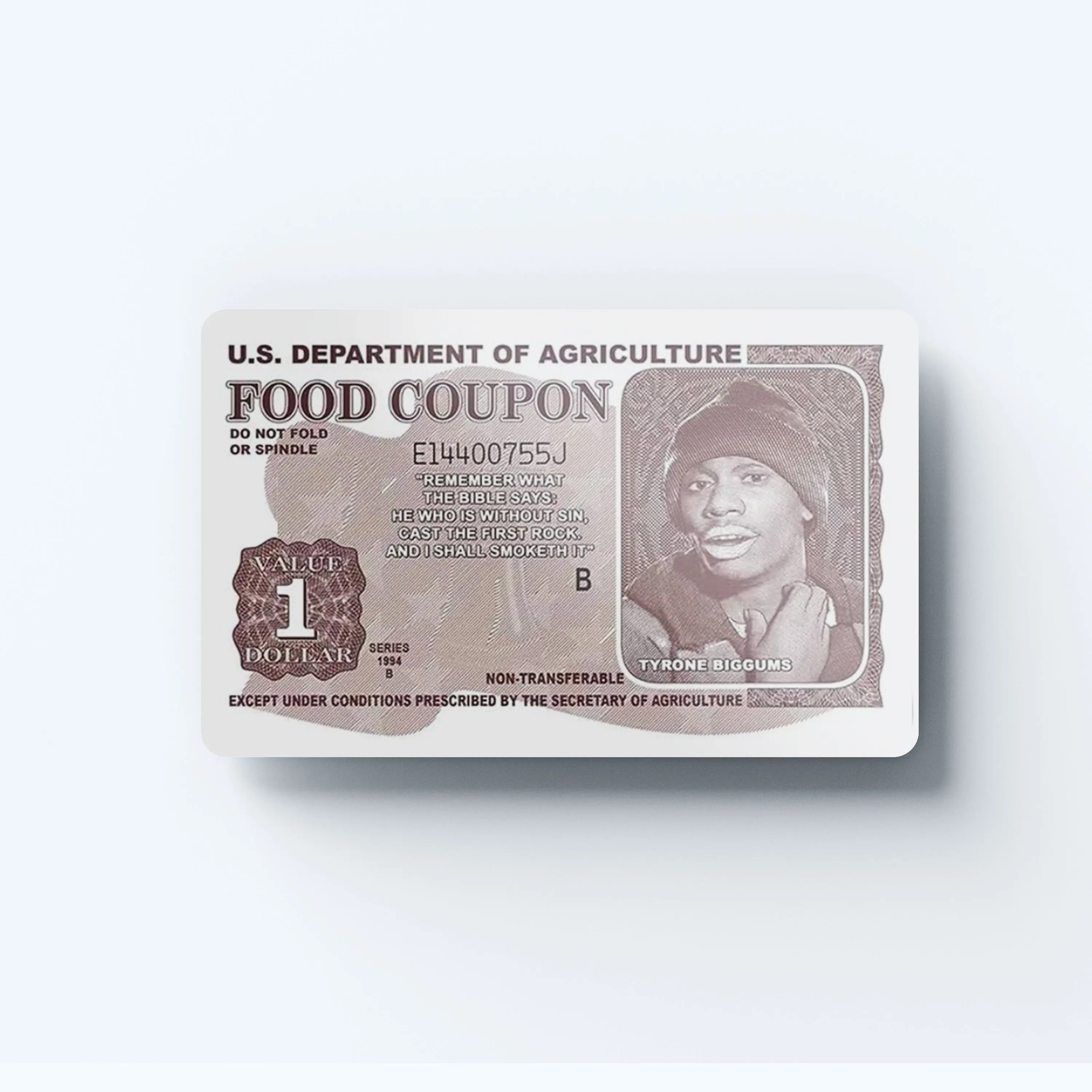 Tyrone Biggums Food Coupon Debit/Credit Card Skin, Vinyl Sticker - High Quality