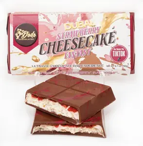 Viral Dubai Style Strawberry Cheesecake Fantasy Ultimate Chocolate Bar Experience Dessert Snack