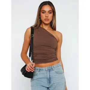 Ruched One Shoulder Tank