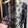 New Floral Lace Thin Open Front Cardigan Women's Sheer Sun Protection Shawl, Soft Elegant Style Outerwear Air Conditioning Top, Short Sleeve Upper Garment