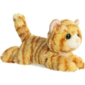 Mini Ginger Cat Plush Toy 8” – Soft Cute Orange Stuffed Animal for Kids, Toddlers & Gifts