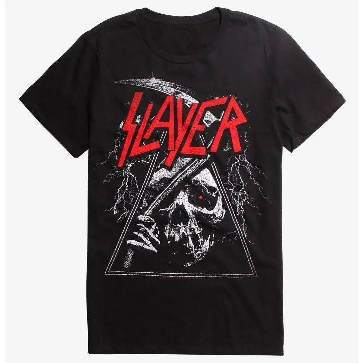 Essential Clean Fit Tee 2026 Oversized Graphic Tee [100% Cotton]Slayer TRIANGLE REAPER T-Shirt Heavy Metal Band NEW Licensed & Unisex Boxy Fit Heavyweight Tee