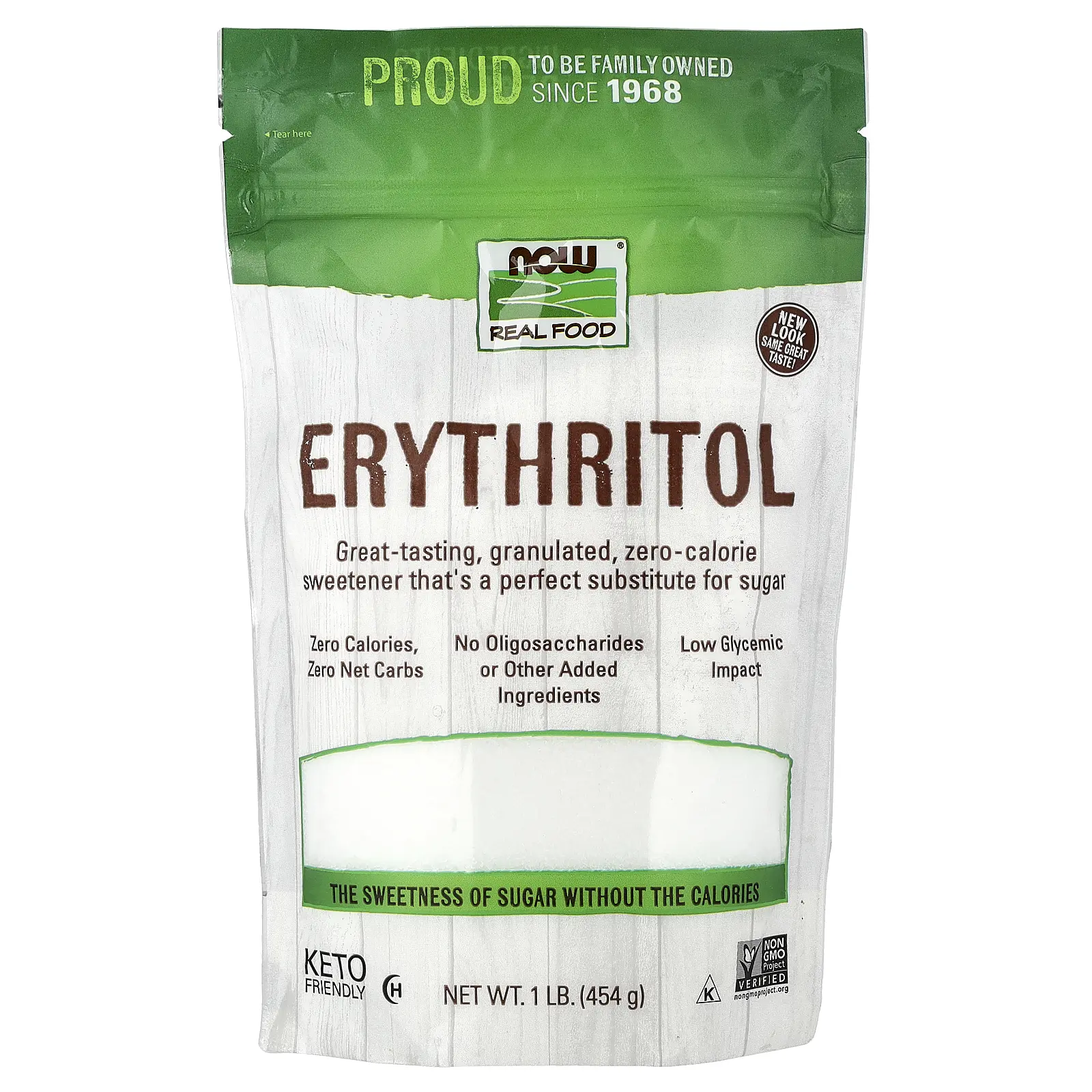 NOW Foods Real Food, Erythritol, 1 lb (454 g)