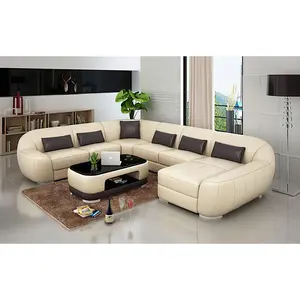 Semira Modern U-Shape Leather Sectional gray removable gray soft cloud couch