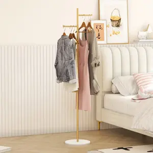 Modern Standing Clothes Rack, Minimalist Floor-Standing Wardrobe Hanger, Luxury Lightweight Closet Organizer, Home Living Room Bag Holder