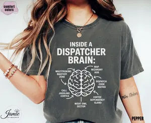 Funny Dispatcher Comfort Shirt, Police Dispatch Week Tee, Thin Gold Line Emergency Operator Appreciation Gift for 911 First Responder