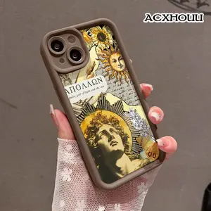 Phone Case for iPhone 17 16 E Pro Max 15 Plus 14 13 12 11 XS XR Apollo Sun God Collage Shockproof TPU Silicone Bumper Drop Protection Soft Cover