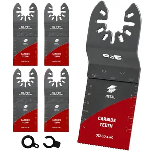 Oscillating Tool  Carbide, Multitool  Industrial-Strength, Universal Fit for Quick Release, Oscillating   for Hard Metal, Nails, Screws, , 4-Pack