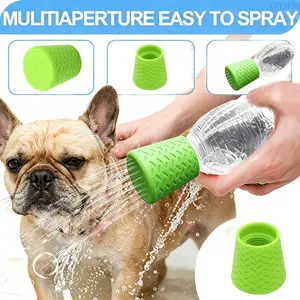 Portable Silicone Pet Shower Head for Dogs - Dog Bath Sprayer with Drinking Nozzle, Multi-Functional Outdoor Pet Washer for Grooming & Travel
