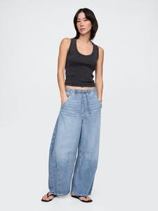 Gap Women's Mid Rise UltraSoft Easy Horseshoe Jeans